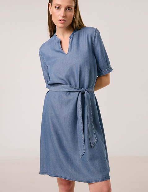 TAIFUN Damen Sommerkleid aus Lyocell in Jeans-Optik Blau von Taifun