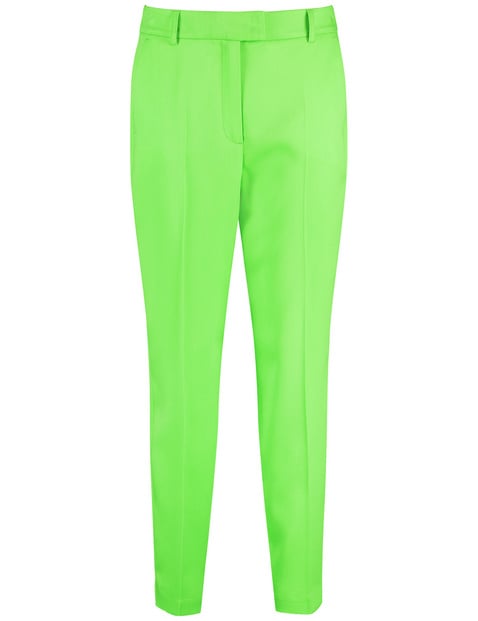 TAIFUN Damen Stretchkomfortable 7/8 Hose mit Bügelfalten Tailored Fit Grün von Taifun
