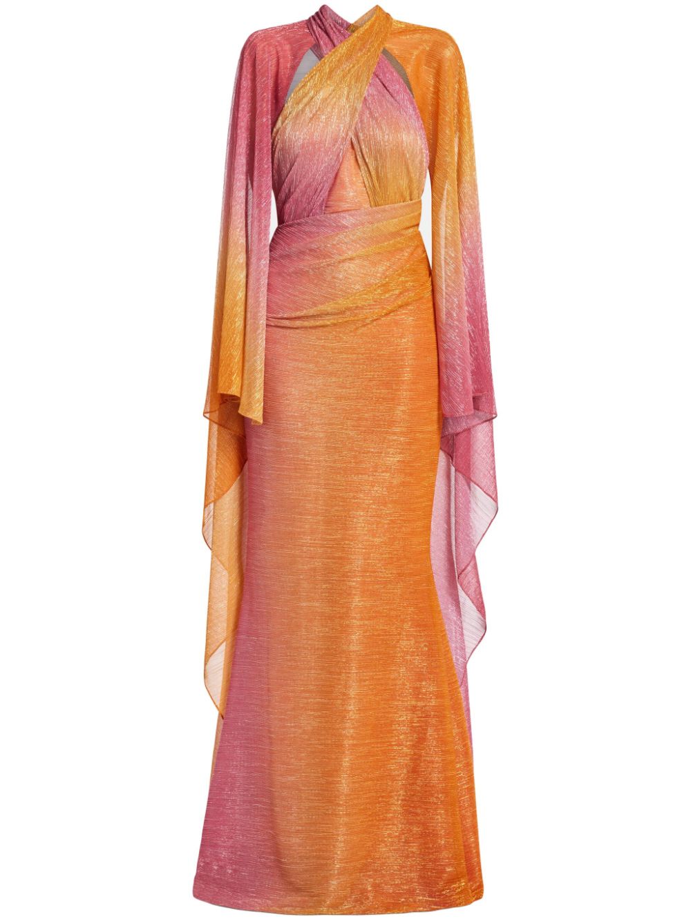 Talbot Runhof Kordon ombré halterneck gown - Orange von Talbot Runhof