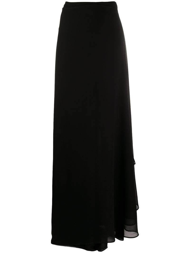 Talbot Runhof draped-side wide-leg trousers - Black von Talbot Runhof