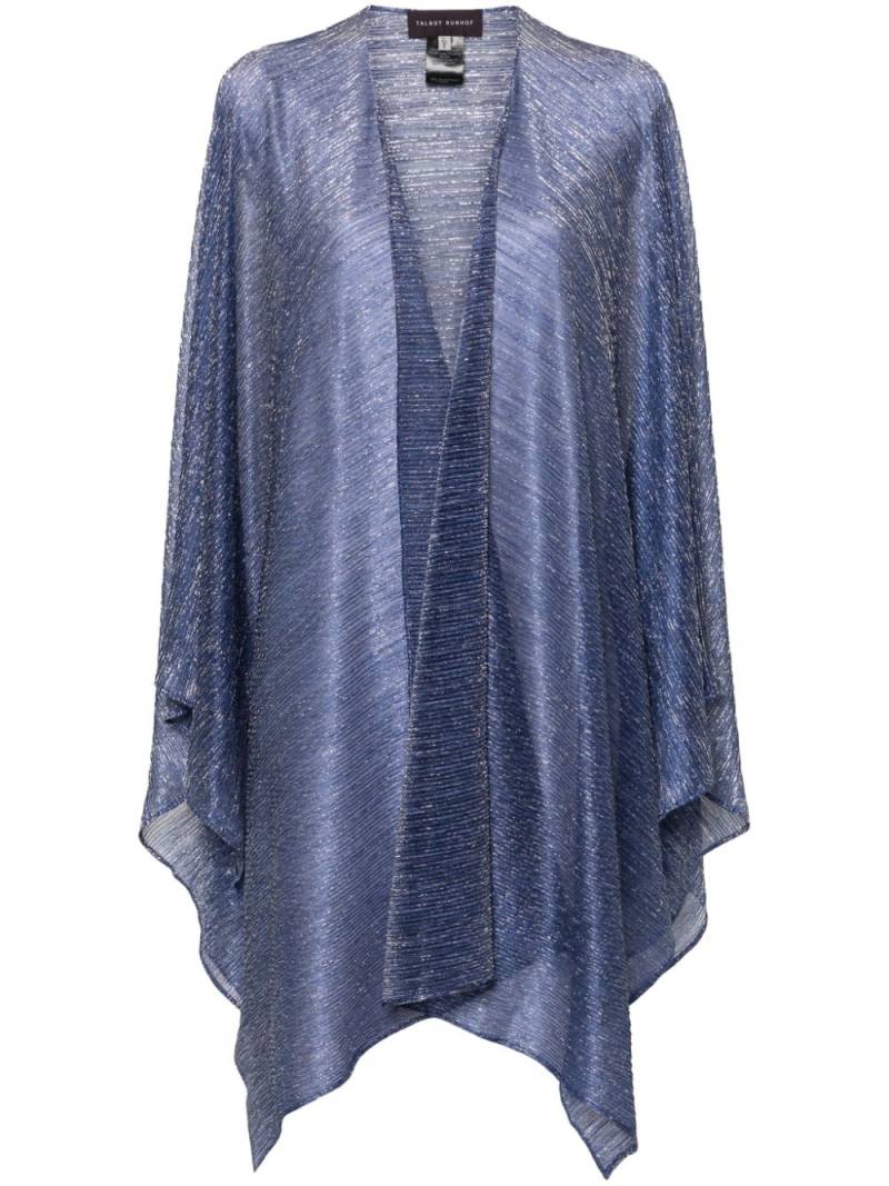 Talbot Runhof lurex cape - Blue von Talbot Runhof