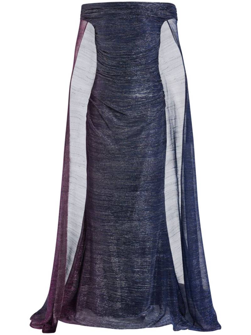 Talbot Runhof off-shoulder cape dress - Purple von Talbot Runhof