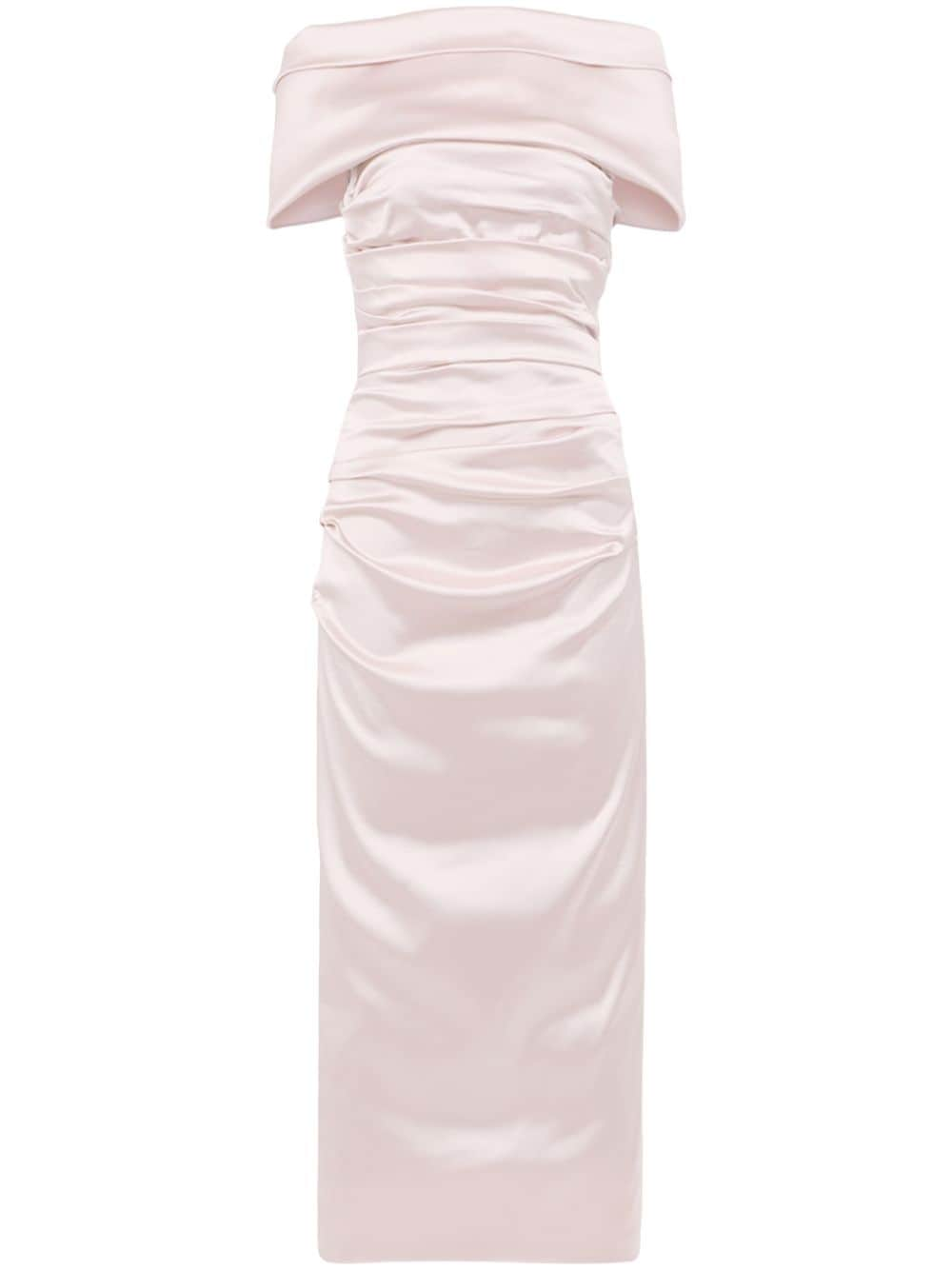 Talbot Runhof off-shoulder fitted midi dress - Pink von Talbot Runhof