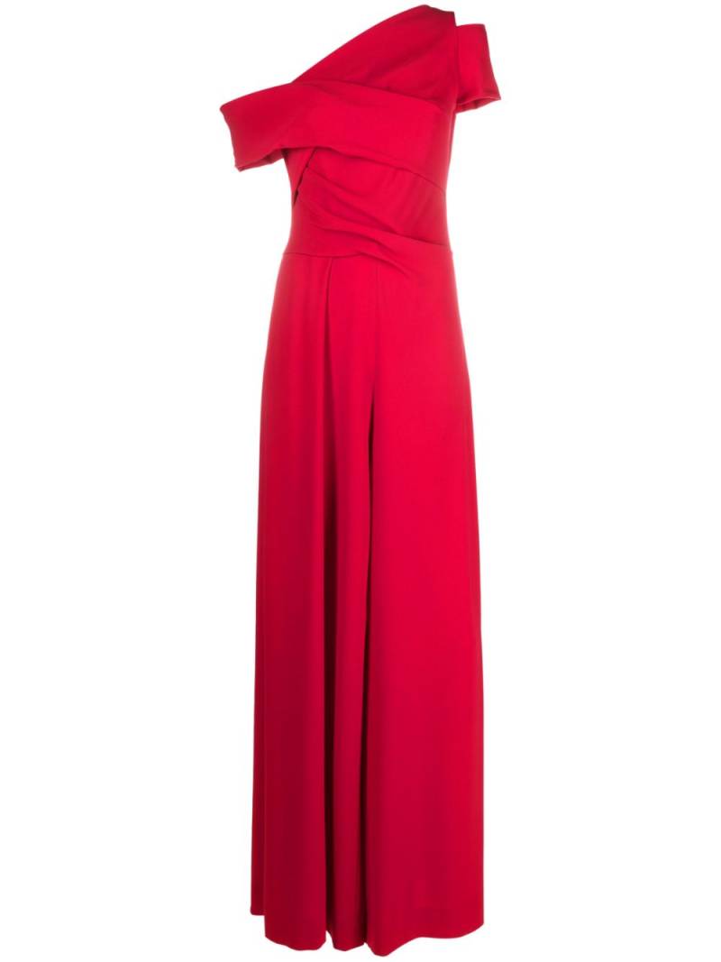 Talbot Runhof off-shoulder wide-leg jumpsuit - Red von Talbot Runhof