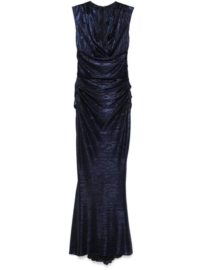 Talbot Runhof pleated gown - Blue von Talbot Runhof