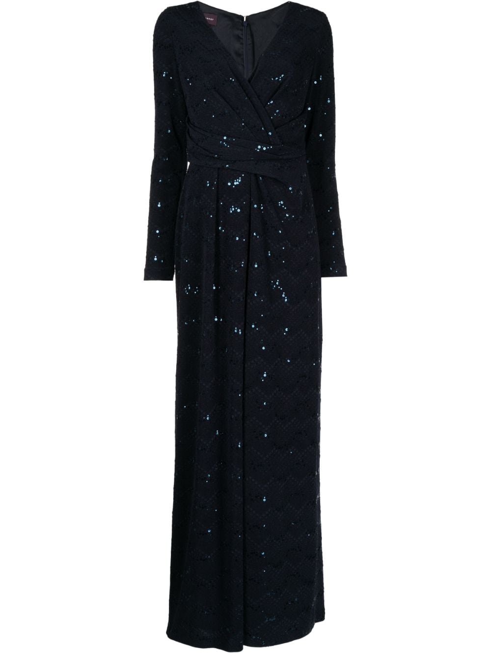 Talbot Runhof sequin-embellished draped jumpsuit - Blue von Talbot Runhof