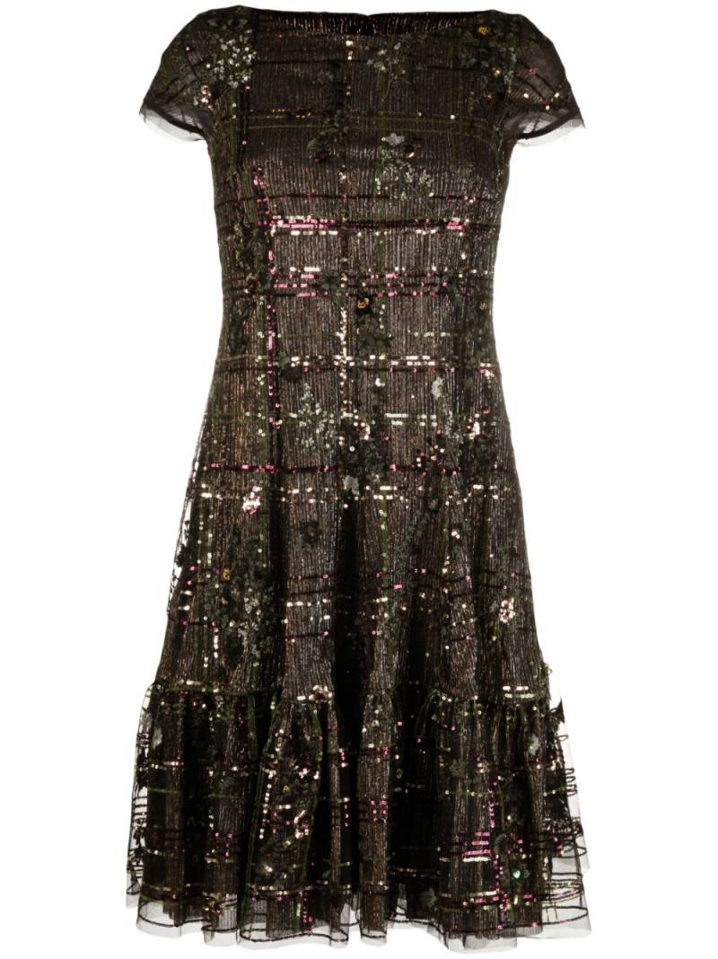 Talbot Runhof sequin-embellished metallic dress - Green von Talbot Runhof