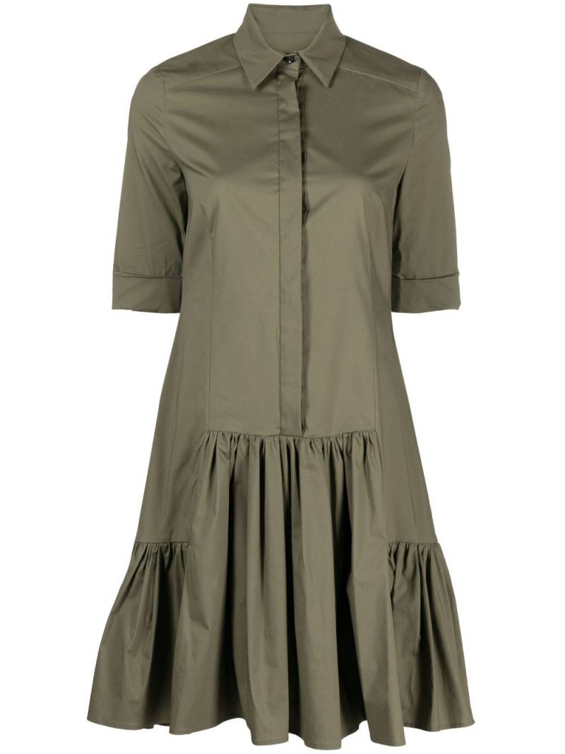 Talbot Runhof short-sleeve ruffle-hem dress - Green von Talbot Runhof