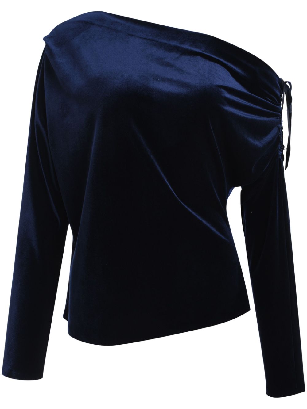 Talbot Runhof stretch velvet top - Blue von Talbot Runhof