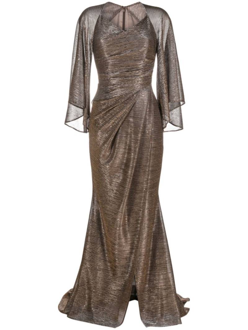 Talbot Runhof sweetheart-neck draped gown - Gold von Talbot Runhof