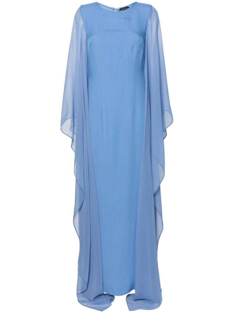 Taller Marmo Adriatica sheer-sleeve gown - Blue von Taller Marmo