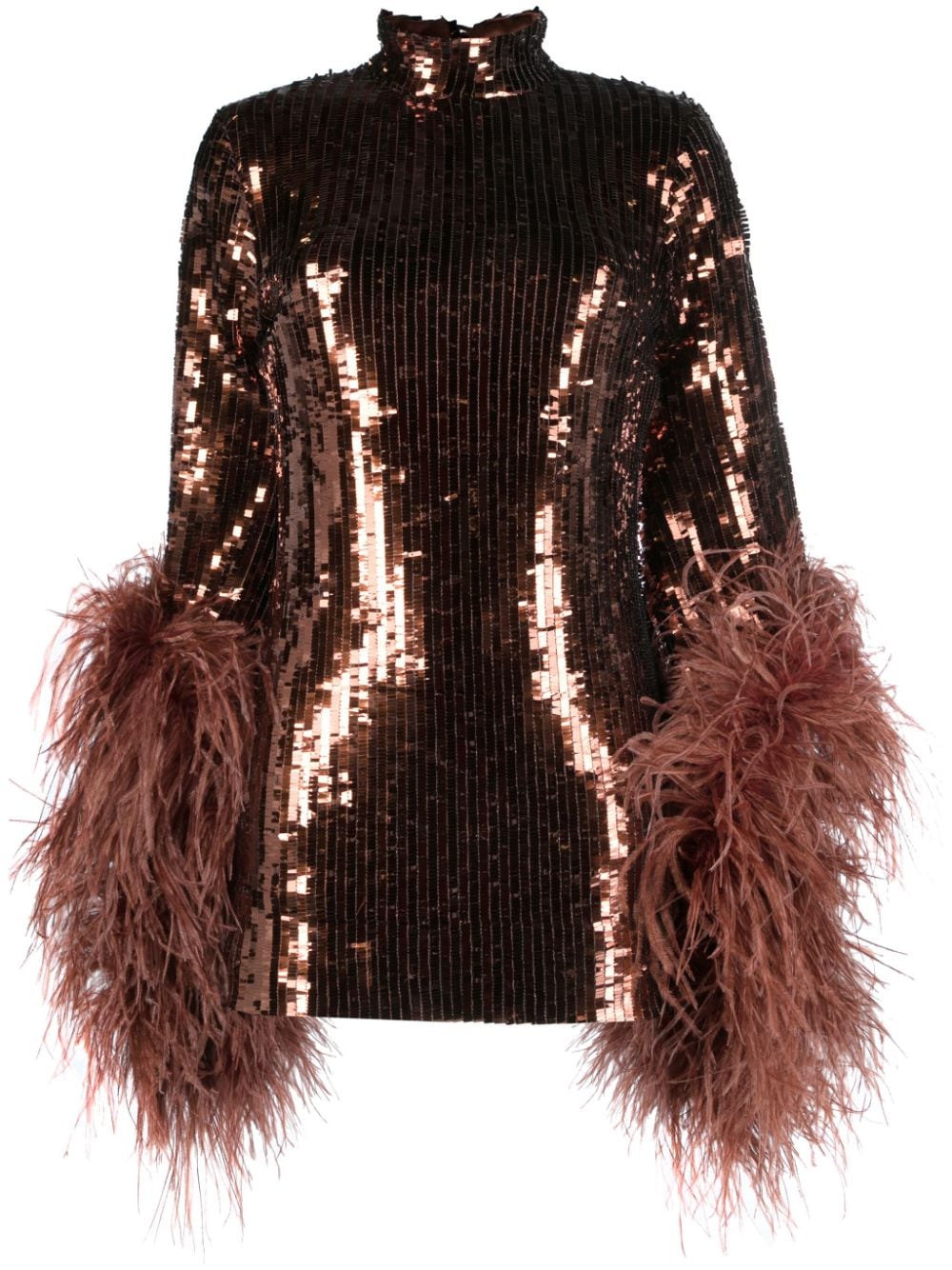 Taller Marmo Del Rio Disco sequinned minidress - Brown von Taller Marmo