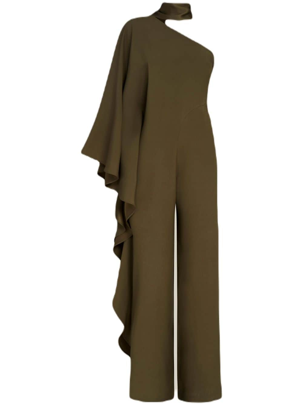 Taller Marmo Ebro one-shoulder wide-leg jumpsuit - Green von Taller Marmo