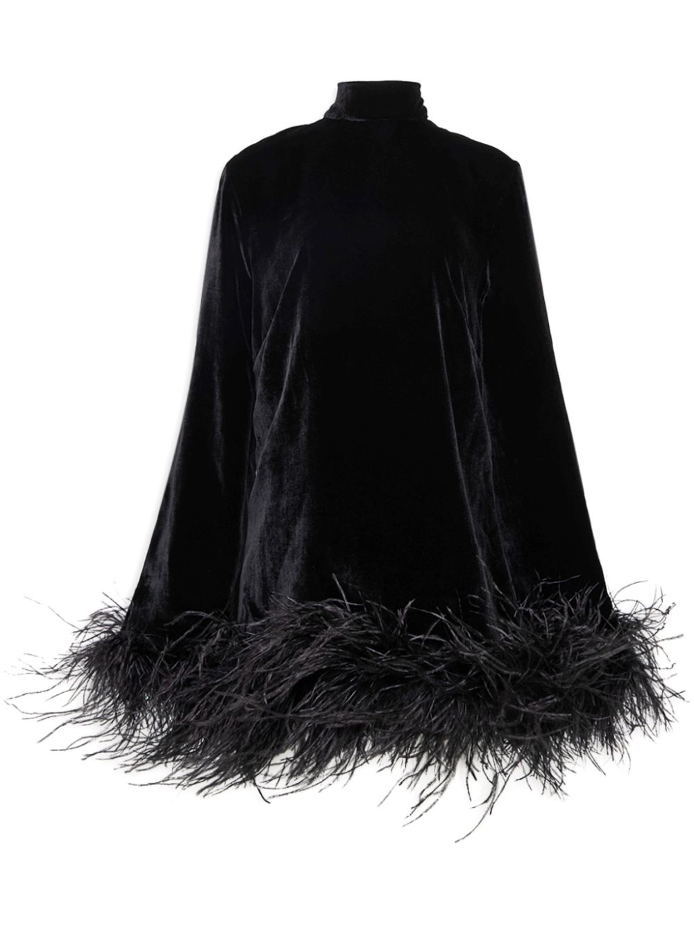 Taller Marmo Gina feather-trim minidress - Black von Taller Marmo