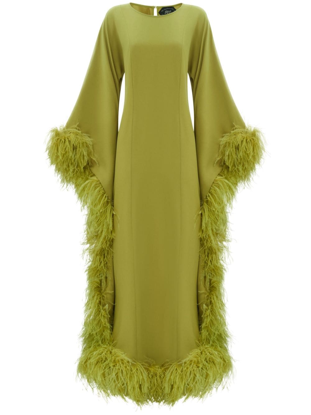 Taller Marmo Moonbar eather-trim kaftan dress - Green von Taller Marmo