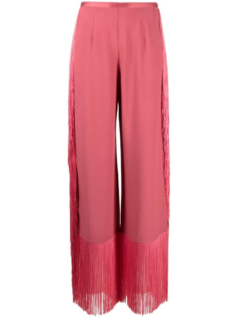 Taller Marmo Nevada fringed straight-leg trousers - Pink von Taller Marmo