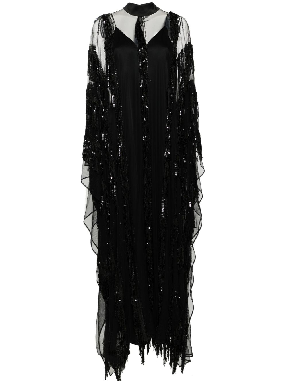 Taller Marmo Showgirl sequinned kaftan dress - Black von Taller Marmo