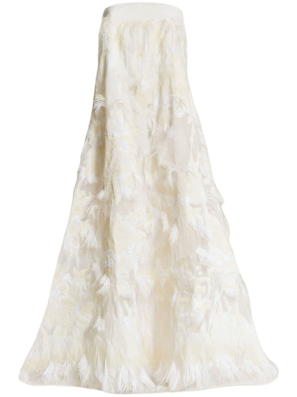 Taller Marmo Trapeze fringe-detail gown - White von Taller Marmo