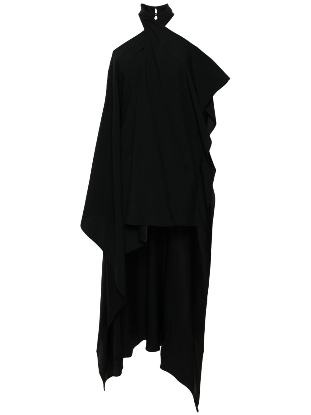 Taller Marmo halterneck asymmetric midi dress - Black von Taller Marmo