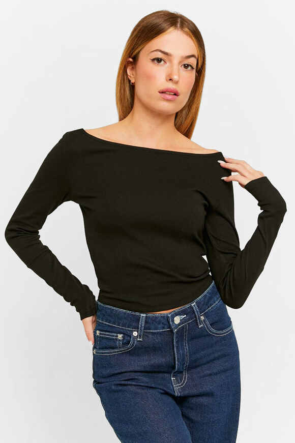 Tally Weijl Crop Langarmshirt | Black | Damen  | L von Tally Weijl