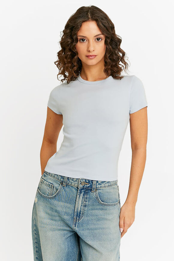 Tally Weijl Crop T-Shirt | Light Blue | Damen  | M von Tally Weijl