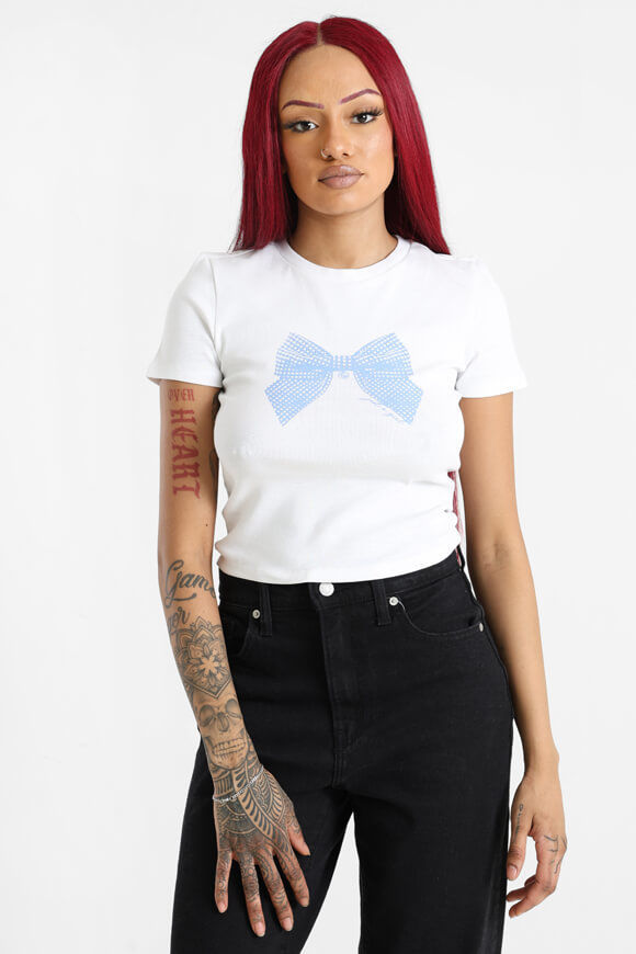 Tally Weijl Crop T-Shirt | White | Damen  | M von Tally Weijl