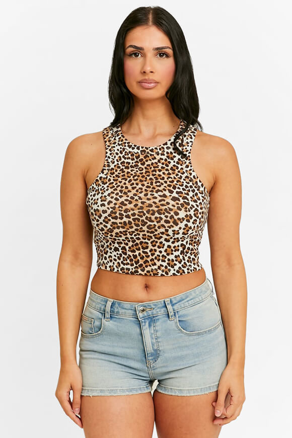 Tally Weijl Geripptes Crop Tanktop | Leo | Damen  | XS von Tally Weijl