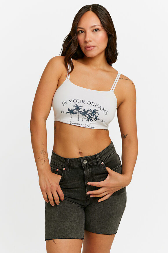 Tally Weijl Crop Trägertop | White | Damen  | L von Tally Weijl