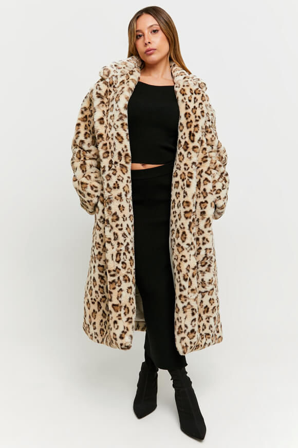 Tally Weijl Faux Fur Mantel | Leo | Damen  | M/L von Tally Weijl