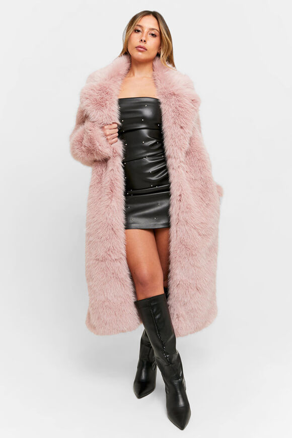 Tally Weijl Faux Fur Mantel | Pink | Damen  | M/L von Tally Weijl