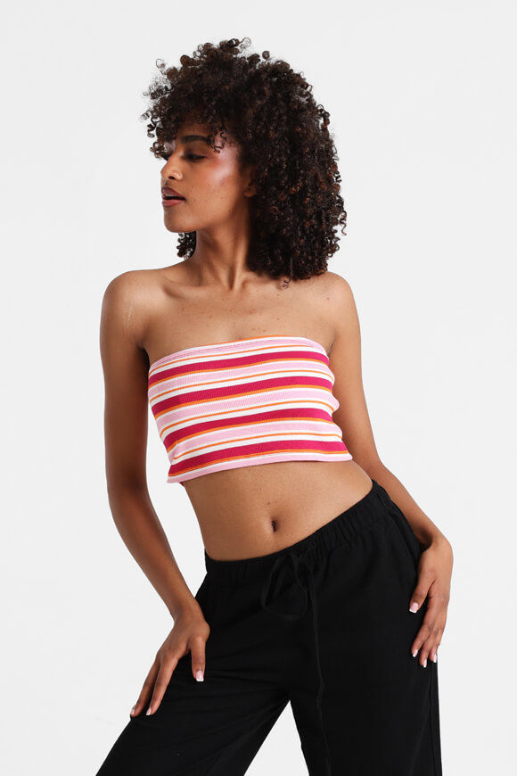 Tally Weijl Geripptes Bandeau-Crop Top | Mehrfarbig | Damen  | L von Tally Weijl