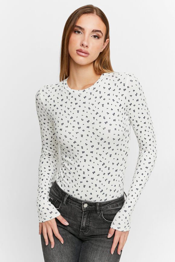 Tally Weijl Geripptes Body | Offwhite + Navy | Damen  | L von Tally Weijl