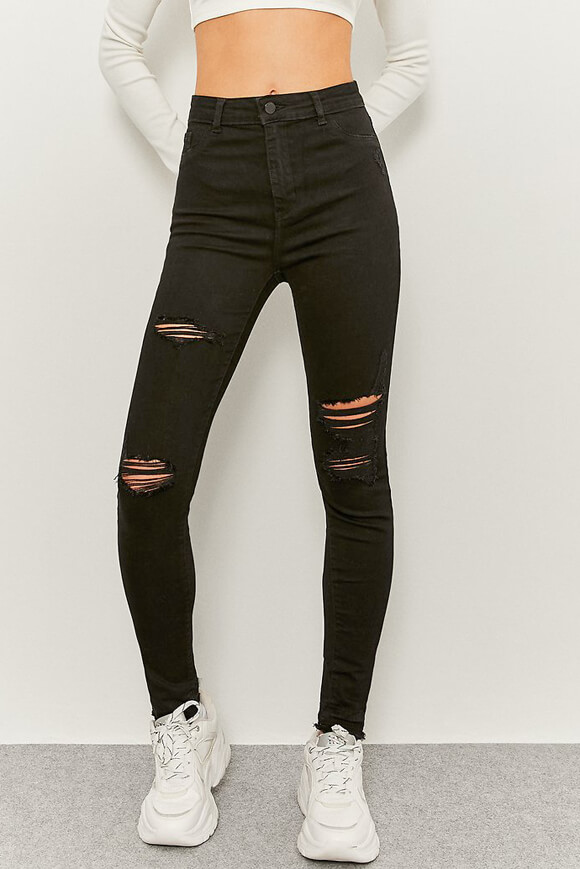 Tally Weijl High Waist Skinny Jeans | Schwarz | Damen  | 36 von Tally Weijl