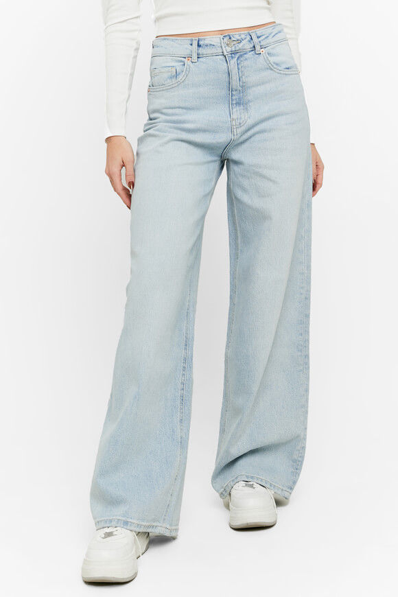 Tally Weijl High Waist Wide Leg Jeans | Light Blue Denim | Damen  | 32 von Tally Weijl