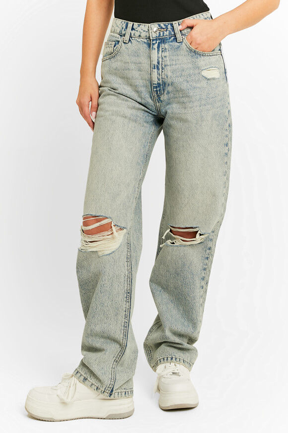 Tally Weijl Straight Leg Jeans | Acid Wash Blue | Damen  | 32 von Tally Weijl