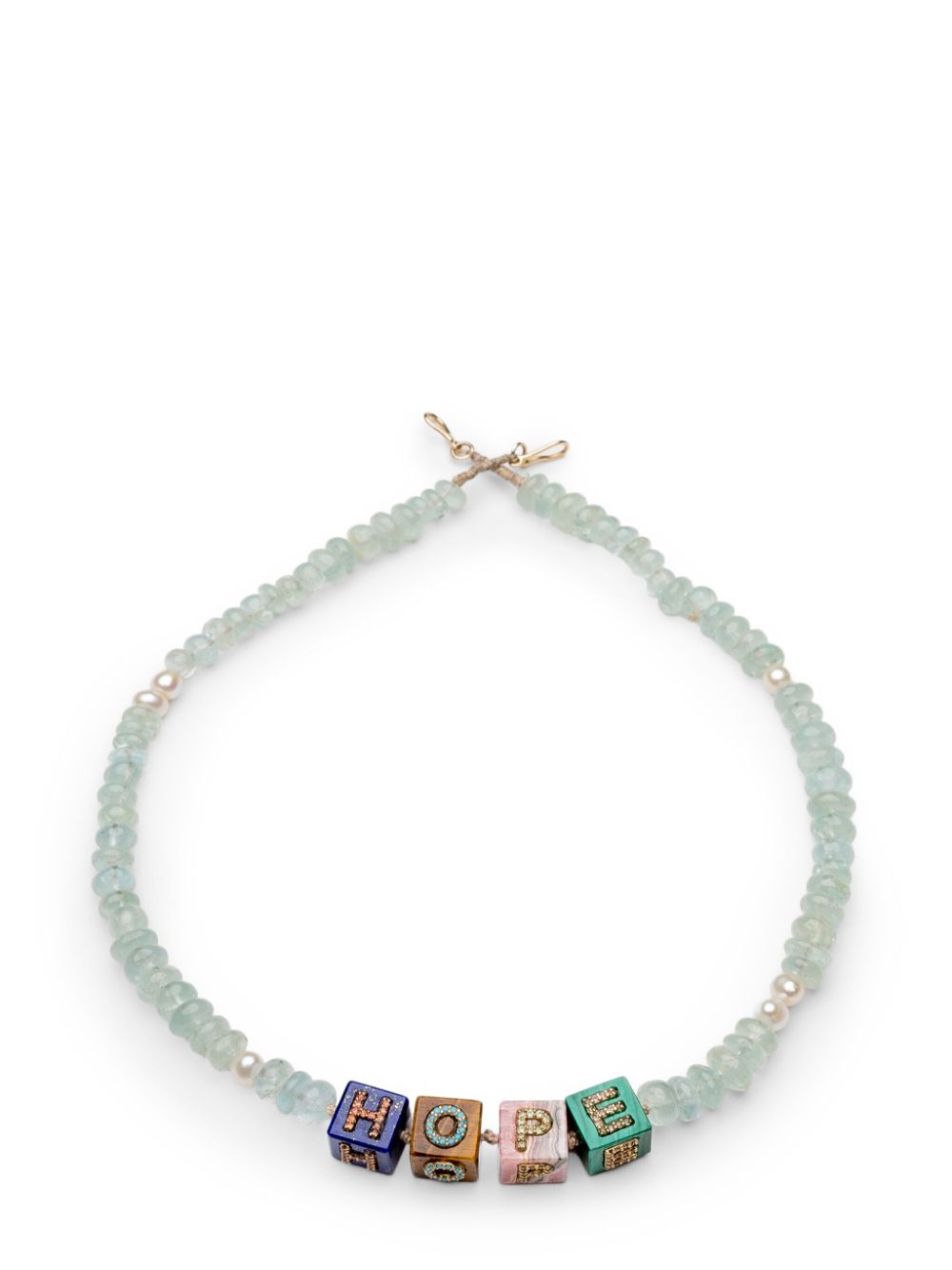 Tamara Taichman 9kt yellow gold Cubix Hope multi-stone necklace - Blue von Tamara Taichman