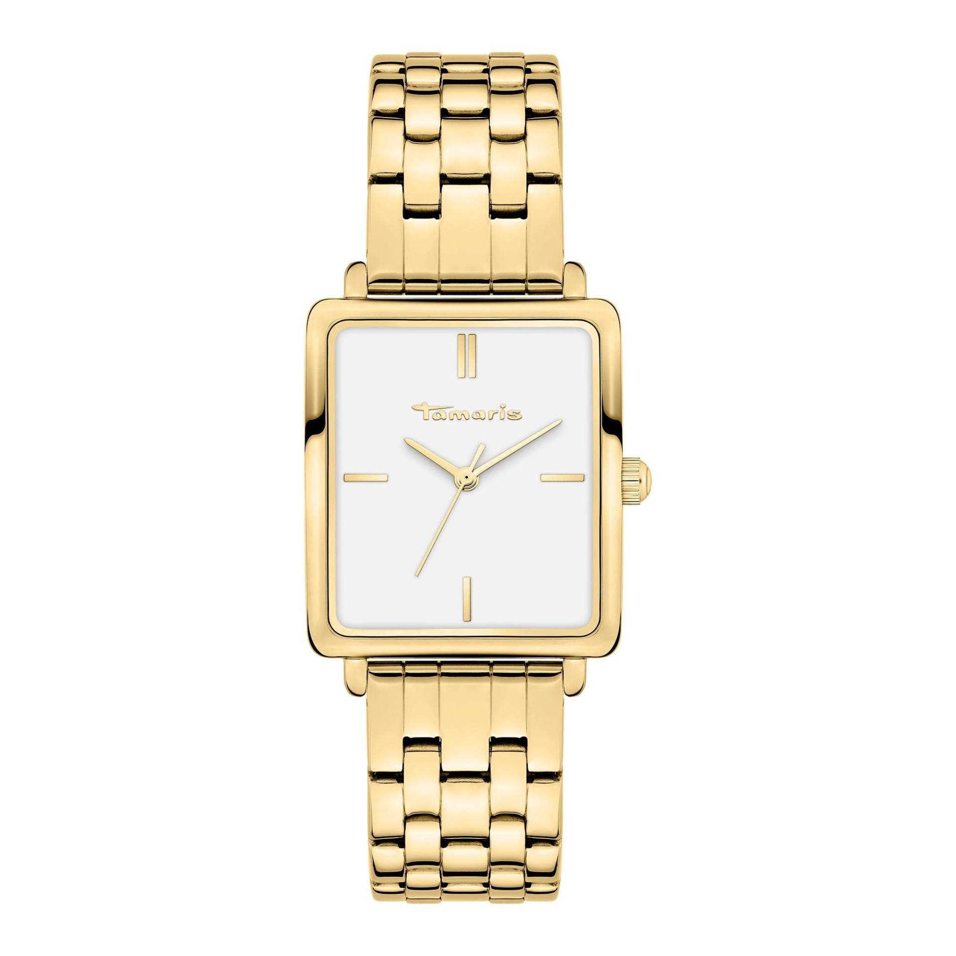 Edgy Steel Armbanduhr Damen Gold 30mm von Tamaris