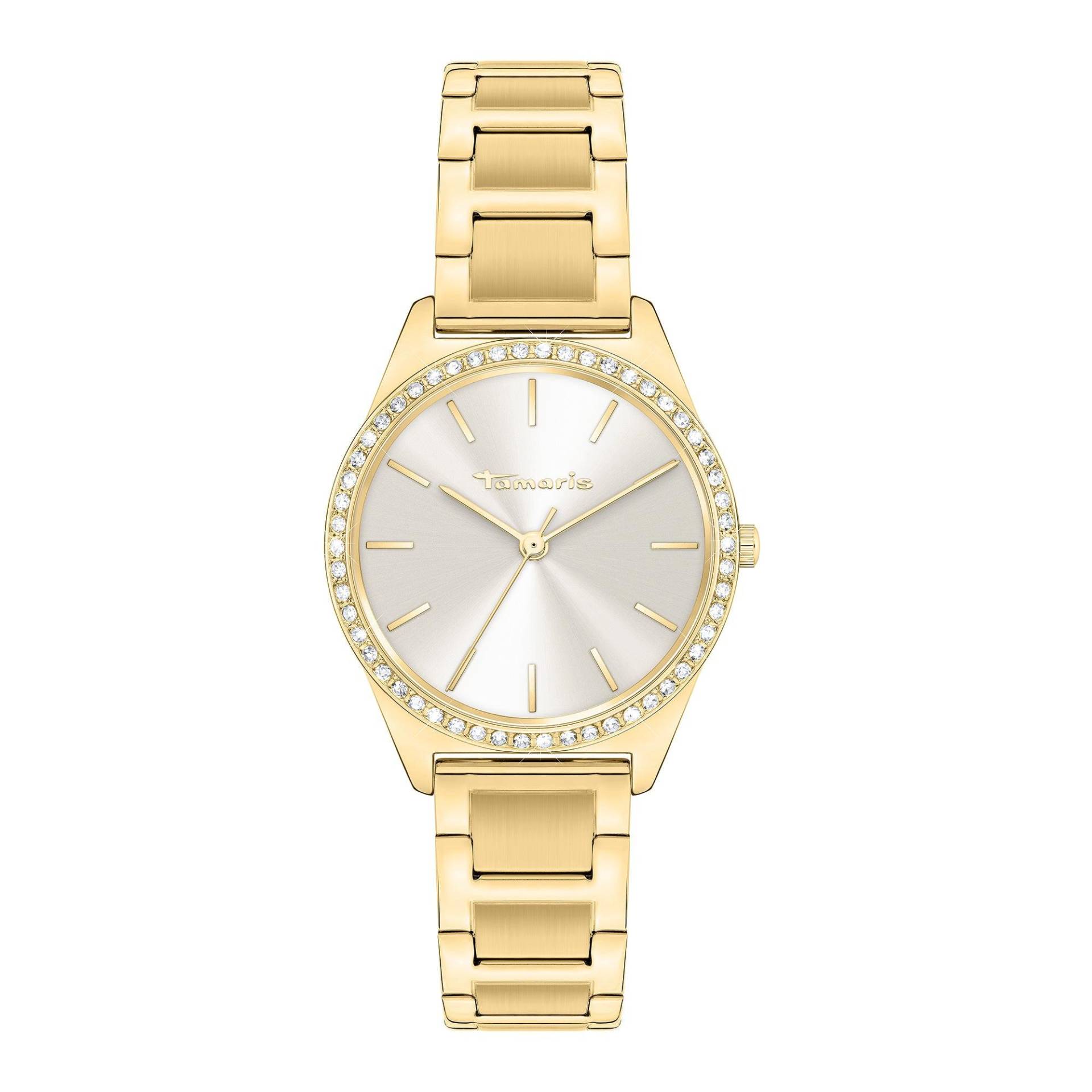 Glam Armbanduhr Damen Gold 30mm von Tamaris