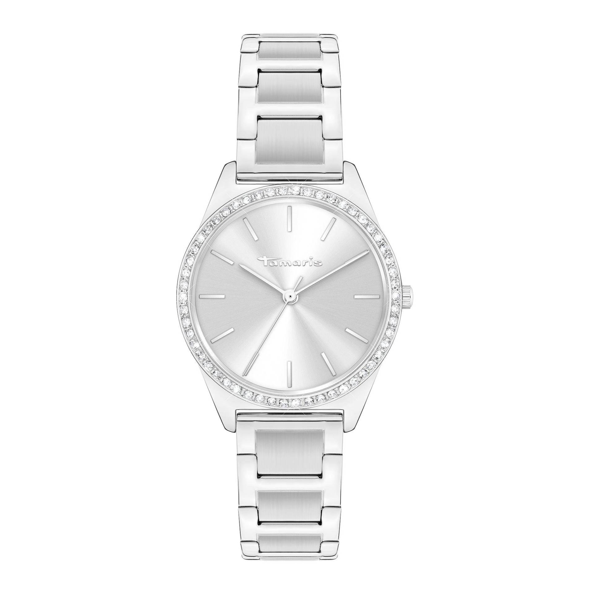 Glam Armbanduhr Damen Silber 30mm von Tamaris