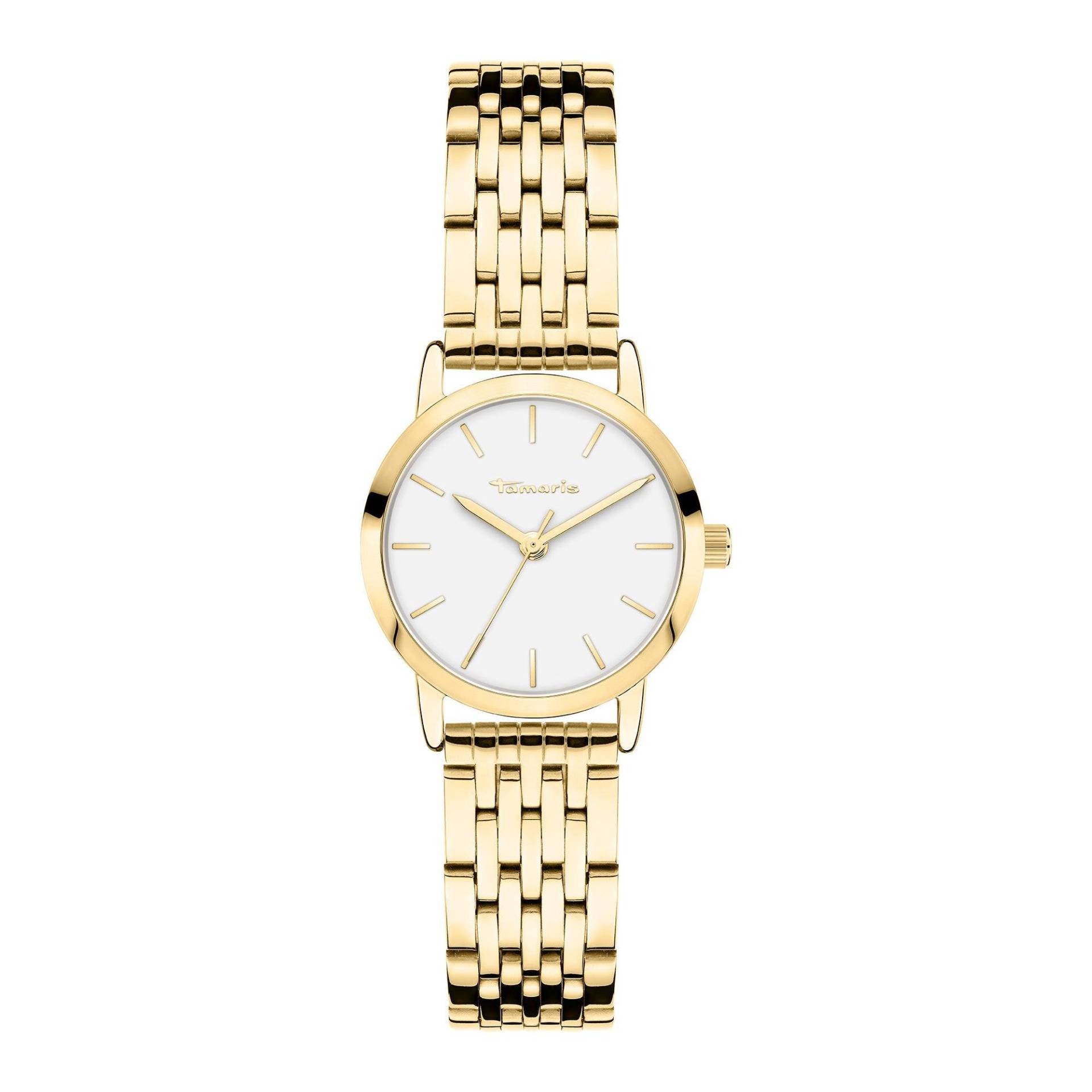 Modern Sporty Armbanduhr Damen Gold 28mm von Tamaris
