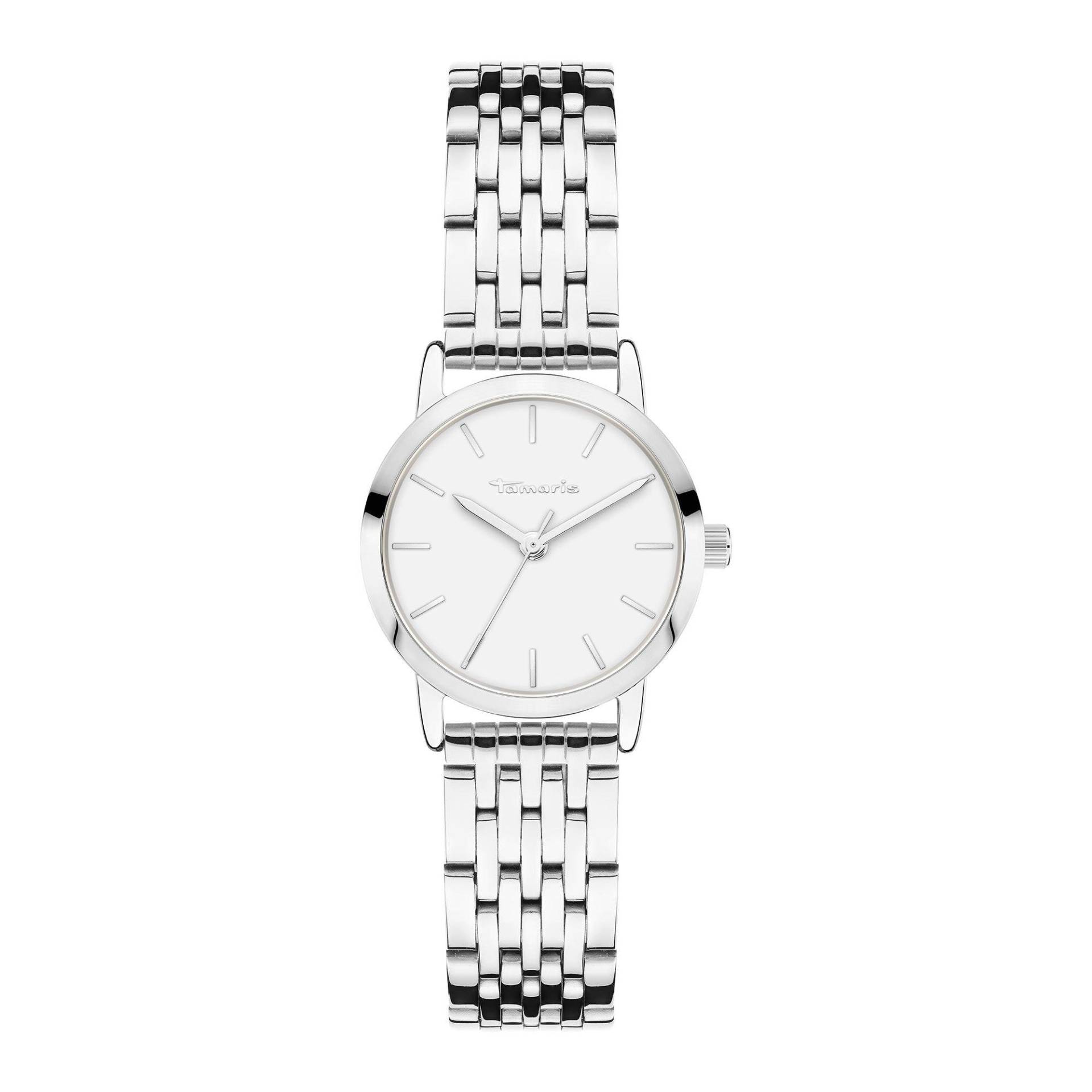 Modern Sporty Armbanduhr Damen Silber 28mm von Tamaris