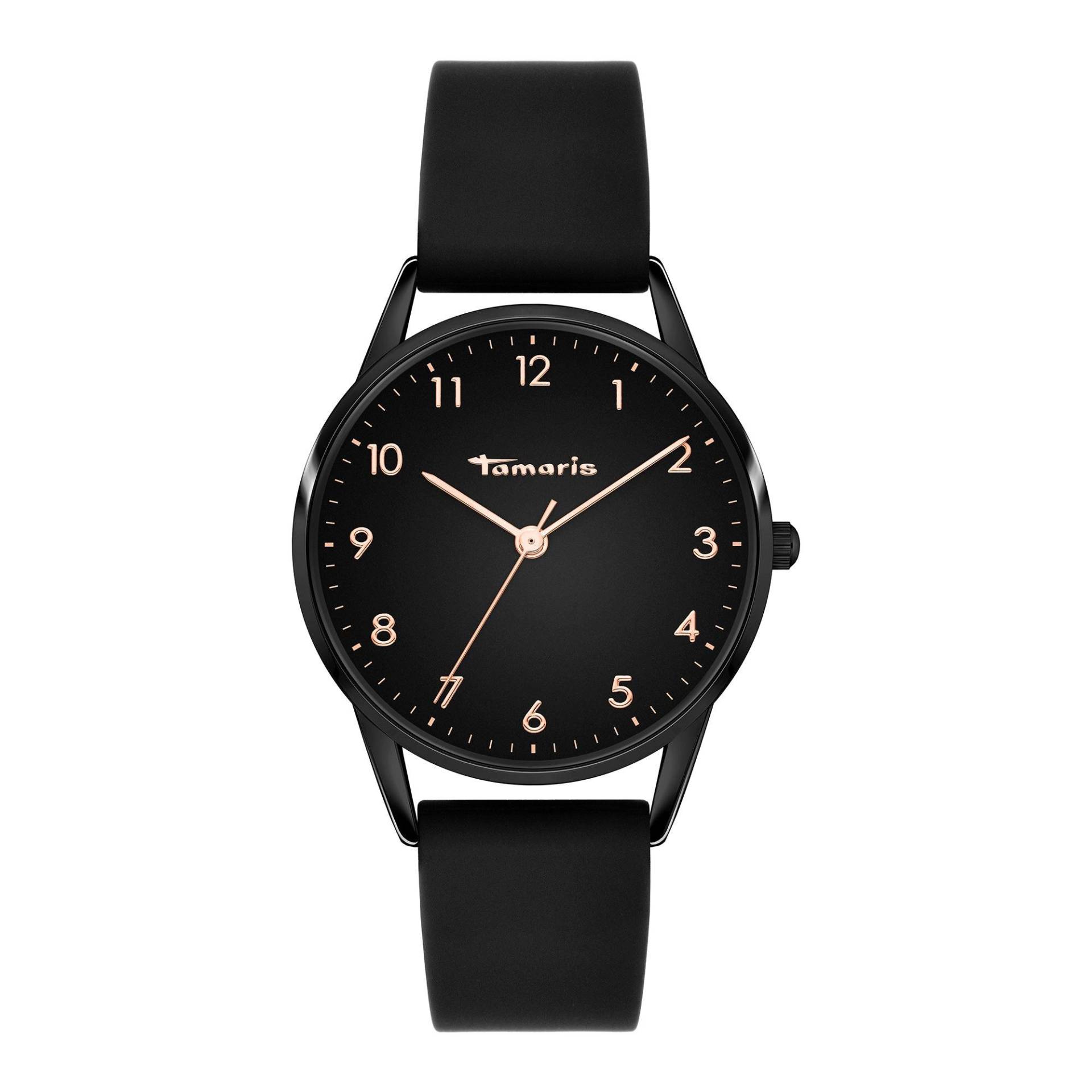 Sporty Armbanduhr Damen Schwarz 35mm von Tamaris