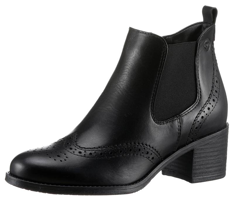 Tamaris Chelseaboots, Blockabsatz, Stiefelette, Ankleboots mit eleganter Lyralochung von Tamaris