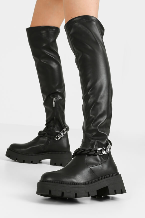 Tamaris Overknee Plateaustiefel | Schwarz | Damen  | EU40 von Tamaris