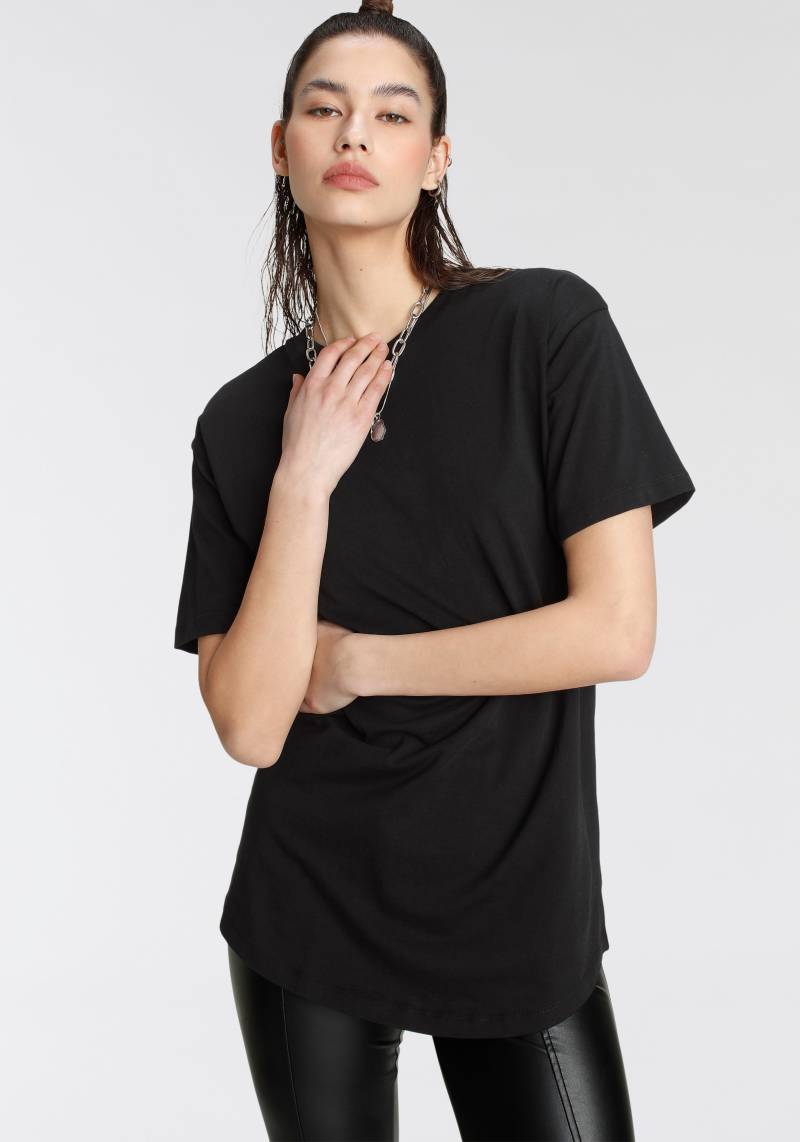 Tamaris Oversize-Shirt, Kurzarm, weiter Schnitt, Basic-Stil, Rundhalsausschnitt von Tamaris