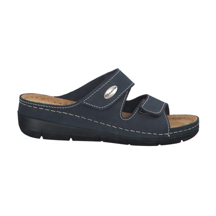 Tamaris Pantolette aus weichem Leder marine, 38 von Tamaris