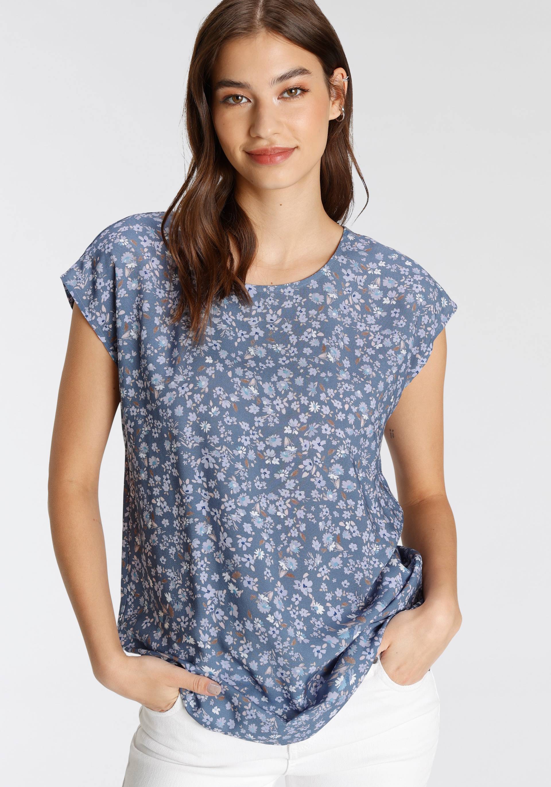 Tamaris Shirtbluse, mit abgerundetem Saum von Tamaris