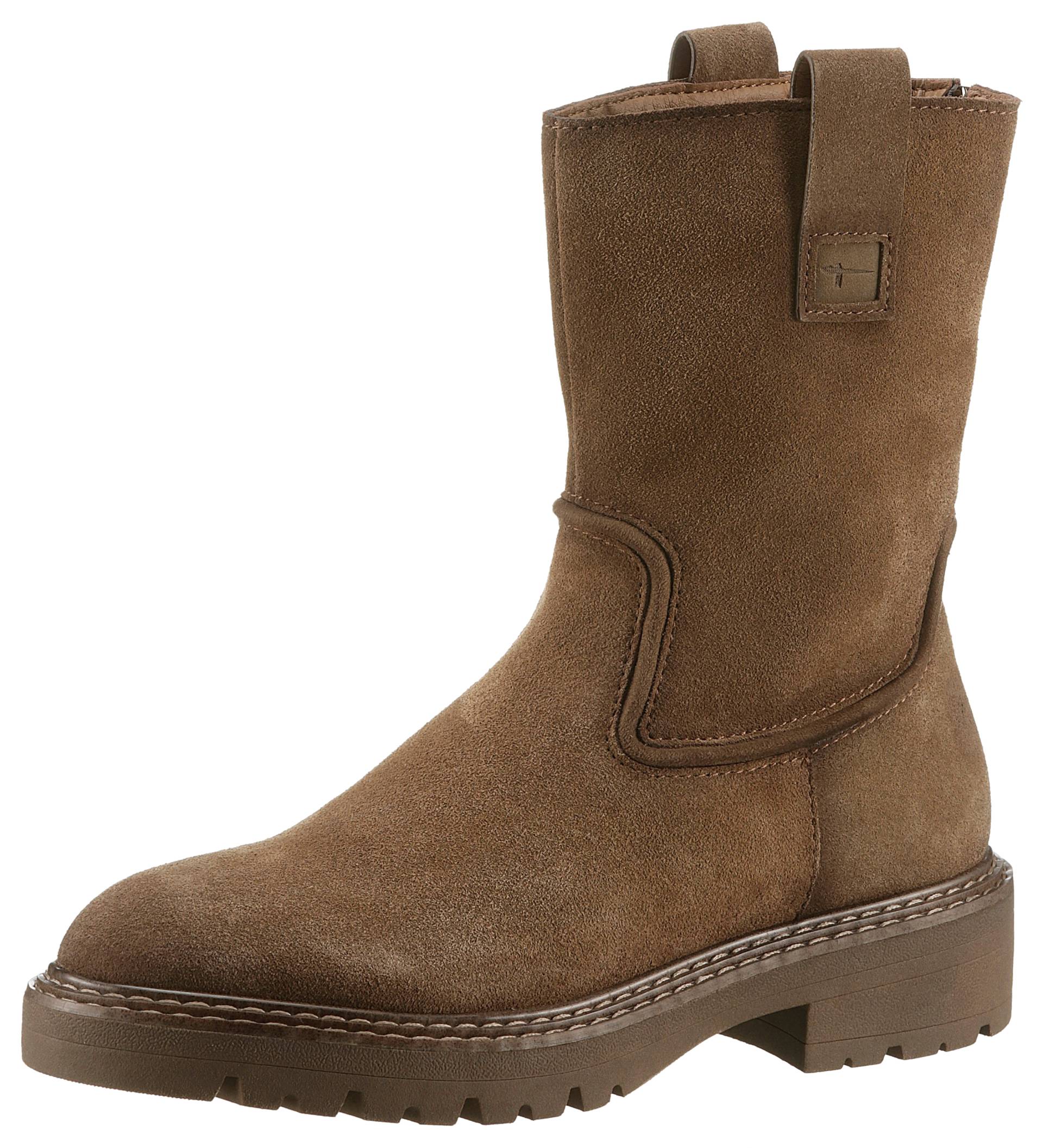 Tamaris Stiefelette, Blockabsatz, Westernboots mit Ziernähten und seitlichen Laschen Tamaris Stiefelette, Blockabsatz, Westernboots mit Ziernähten und seitlichen Laschen von Tamaris