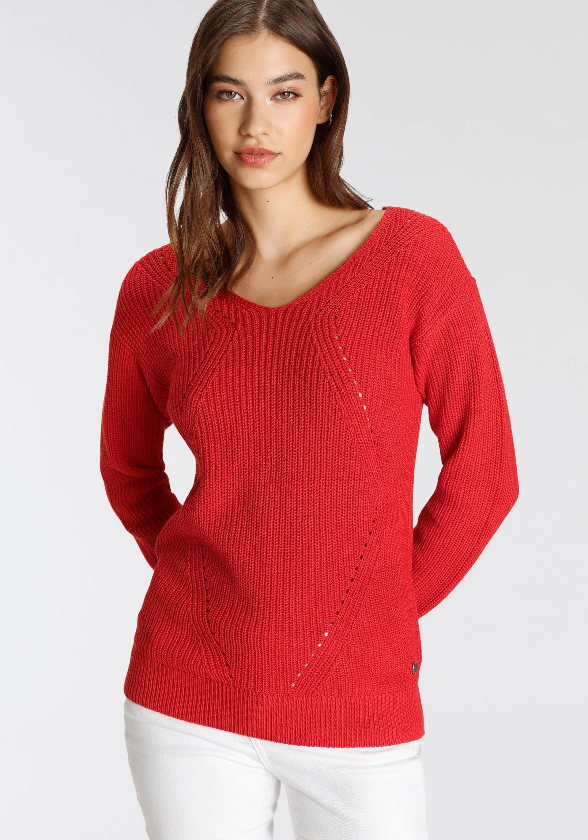 Tamaris Strickpullover, mit Ajour-Muster - NEUE KOLLEKTION von Tamaris