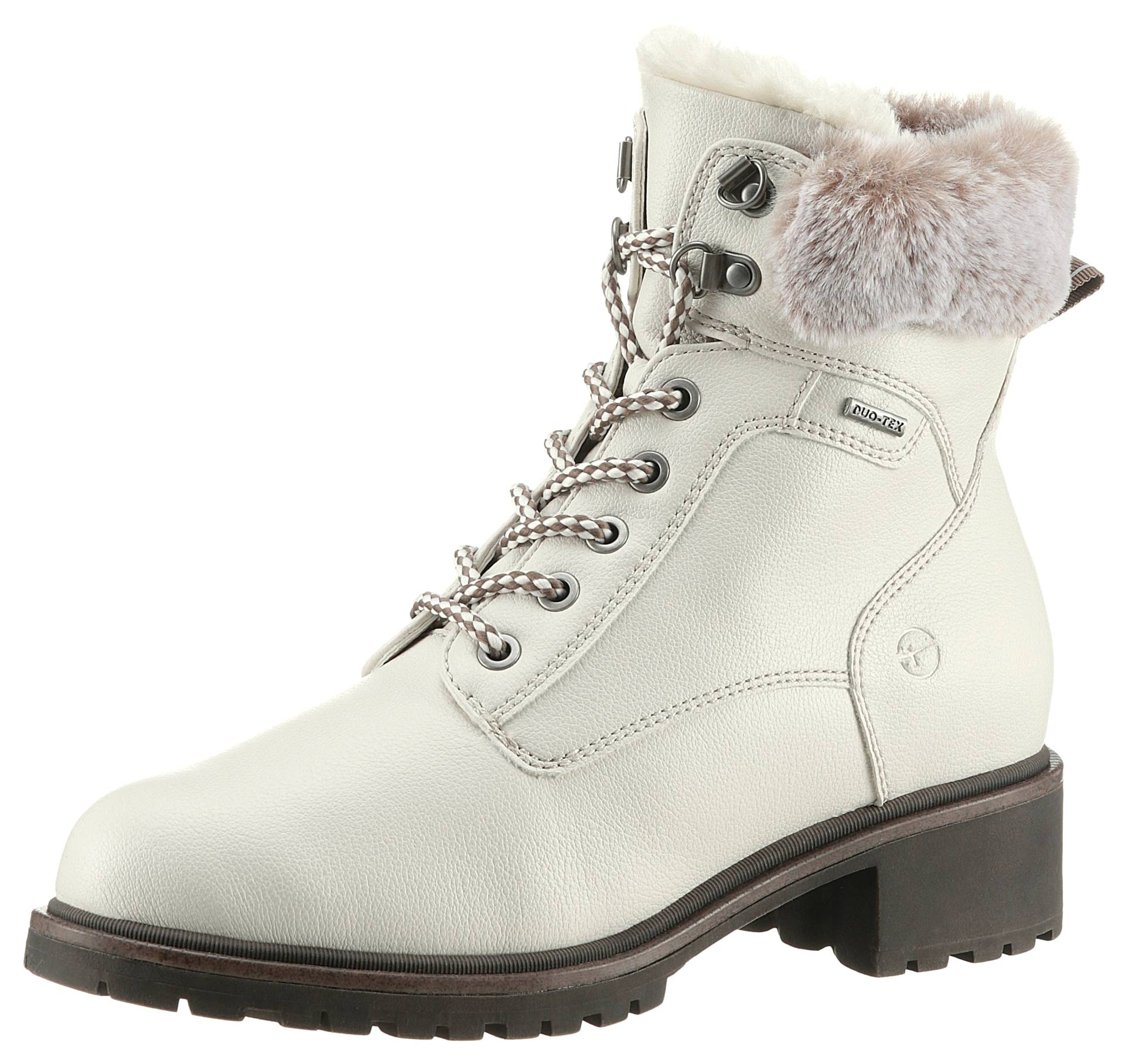 Tamaris Winterboots, Blockabsatz, Winterstiefelette, Schnürboots in veganer Verarbeitung Tamaris Winterboots, Blockabsatz, Winterstiefelette, Schnürboots in veganer Verarbeitung von Tamaris
